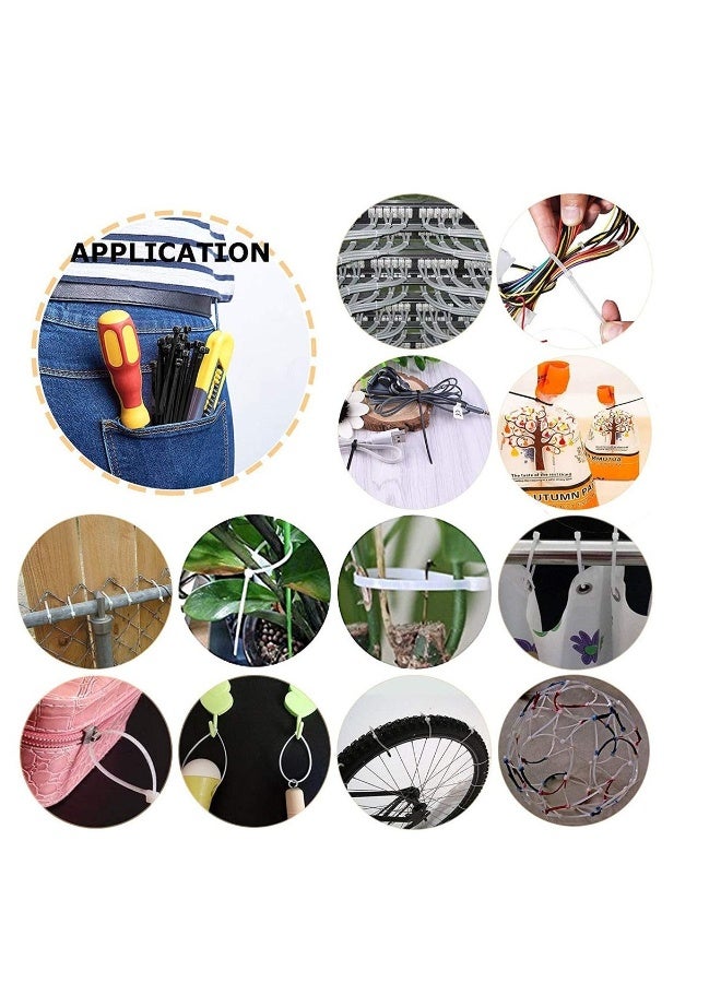 Loquat Cable Zip Ties, Black Standard Self-Locking Nylon Cable straps Plastic Wire Wrap Heavy Duty Ties, Multi Purpose Industrial Grade Cable Wire Ties - Image 4