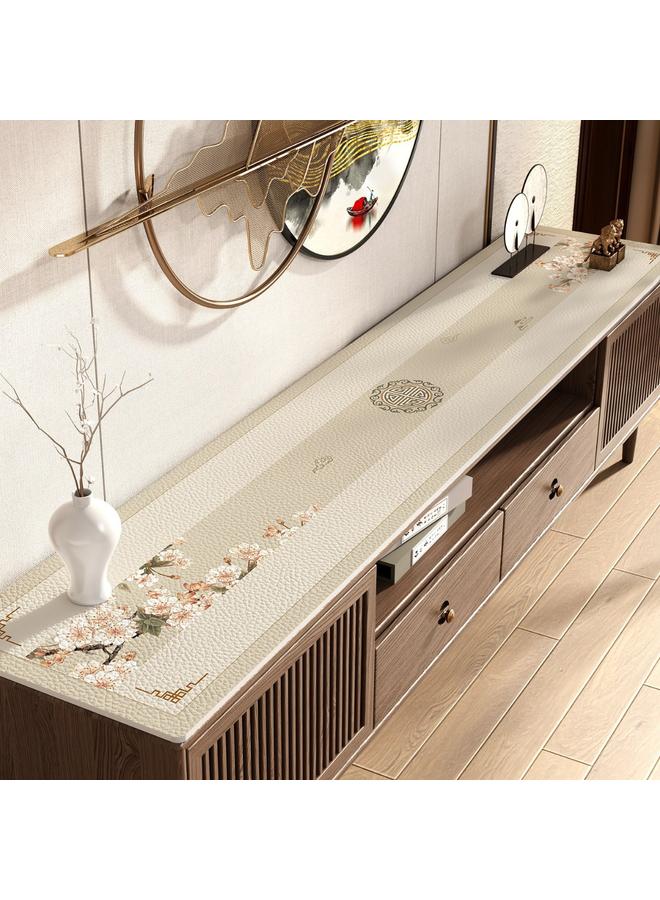 Bluejw TV Cabinet Protective Mat New Chinese Shoe Cabinet Countertop Anti-Dirty Mat Light Luxury High-Level Entrance Sideboard Dispable Tablecloth - Image 2