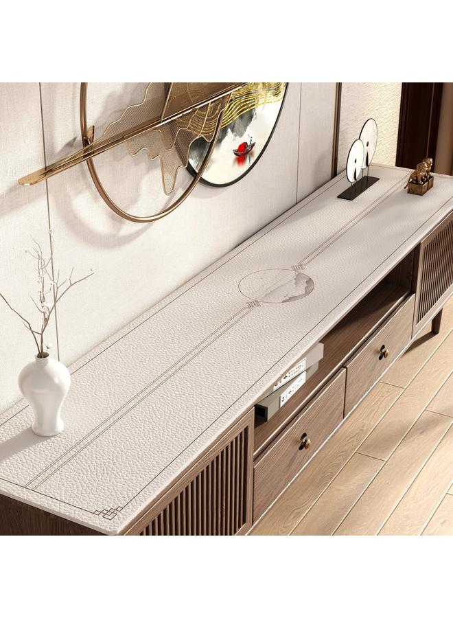 Bluejw TV Cabinet Protective Mat New Chinese Shoe Cabinet Countertop Anti-Dirty Mat Light Luxury High-Level Entrance Sideboard Dispable Tablecloth - Image 1