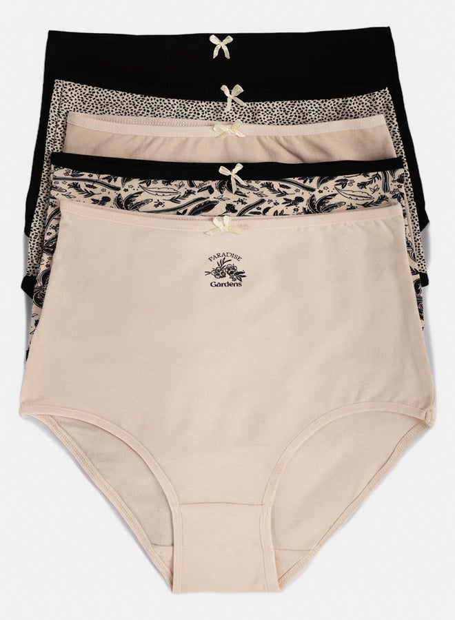 Carina Pack of 5 Colored Full Brief Panties - Image 1