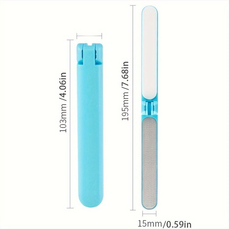 Blue Double Sided Folding Nail File 4.06 Inch for Shaping Buffing and Manicure - Image 4