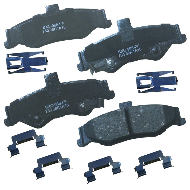 بنديكس وسادات فرامل خلفية سيراميكية من Bendix Premium SBC750 لسيارات Avanti II (2004-2001) وChevrolet Camaro (2002-1998) وPontiac Firebird (2002-1998) - Image 1