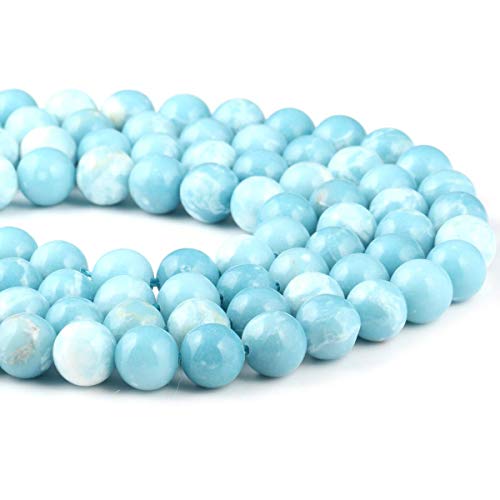 Zotoone Natural Larimar Beads - 10 mm Round Loose Beads for Jewelry Making - 1 Strand, 15" (Larimar) - Image 2