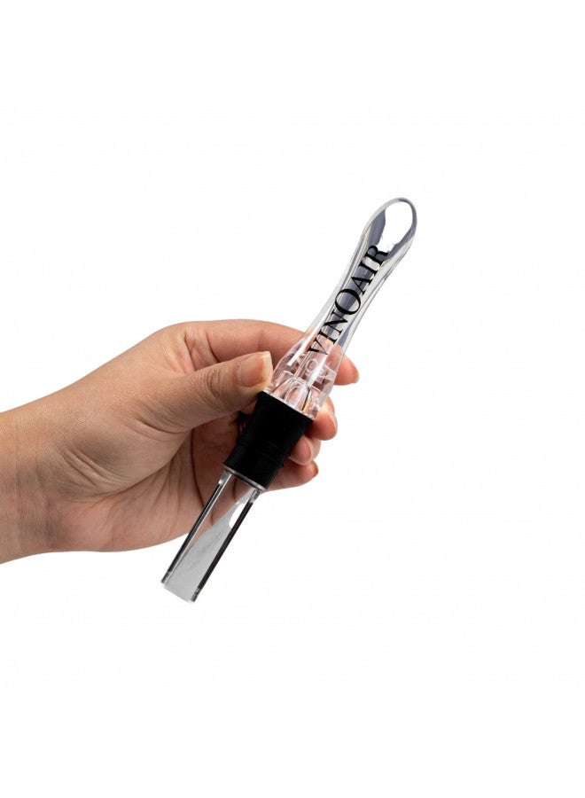 Cork Pops Nicholas VinOair Wine Aerator, Black, 6 Inch - Image 3