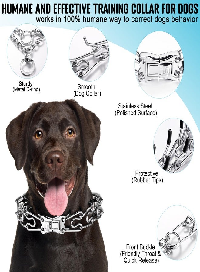 MOZETO Dog Collar, Adjustable Quick Release Stainless Steel Dog Training Collar with Metal Buckle for Medium/Large Dogs - Image 3