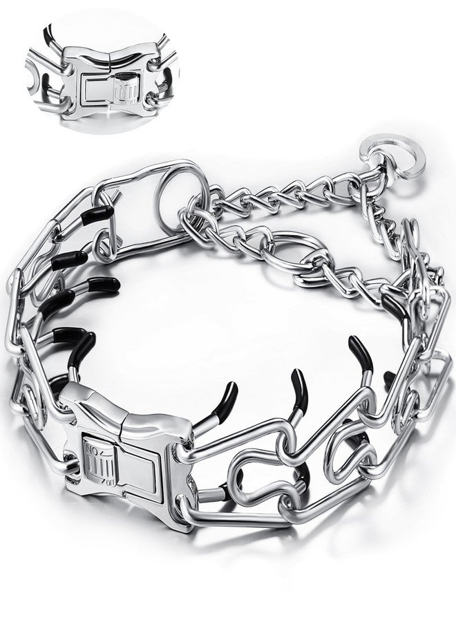MOZETO Dog Collar, Adjustable Quick Release Stainless Steel Dog Training Collar with Metal Buckle for Medium/Large Dogs - Image 1