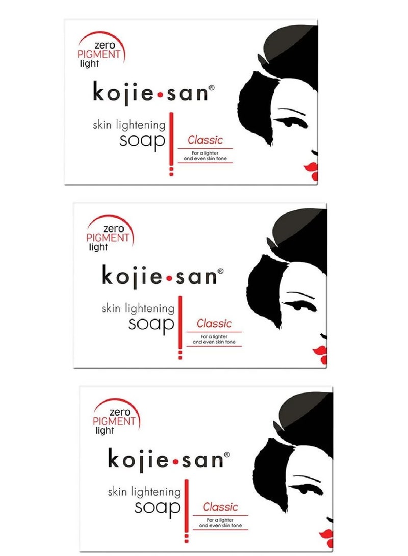 Kojie Kojic Acid Skin Lightening Soap (Classic) - 135 gm - 3pieces - Image 1