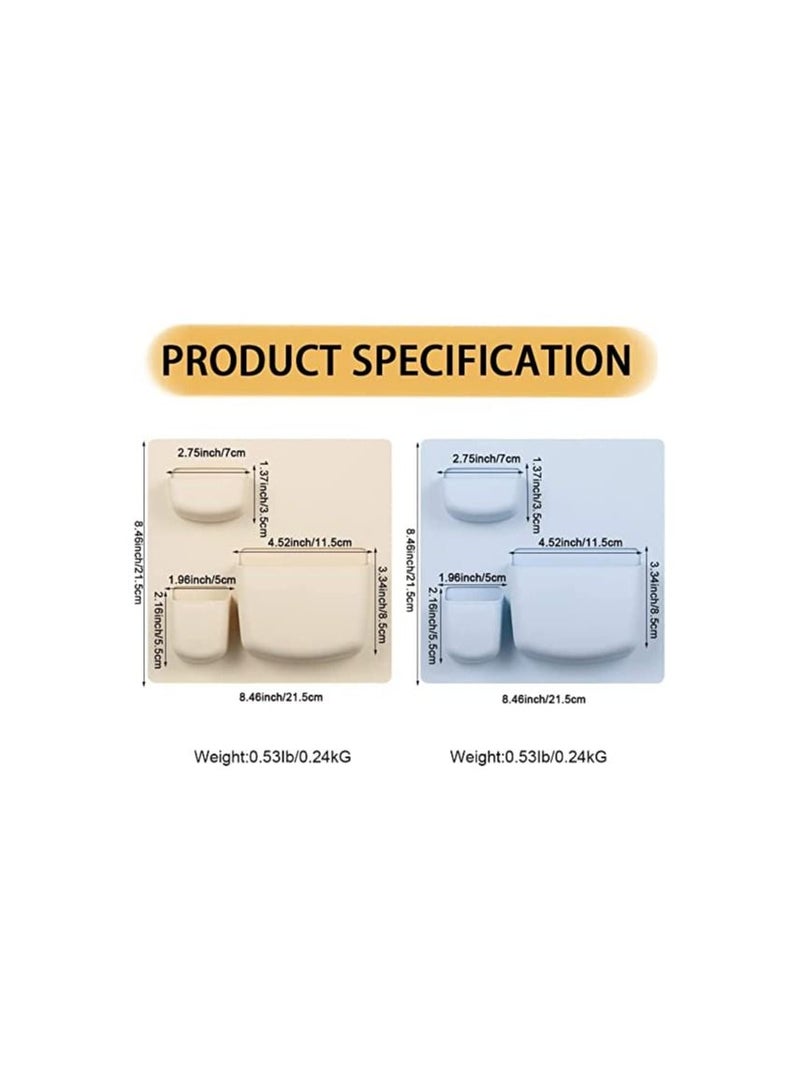 SYOSI حامل جهاز التحكم عن بعد مثبت على الحائط، حامل ذاتي اللصق خالٍ من الفتحات المنزلية لطاولة السرير والأريكة وحامل كرسي وصندوق منظم لتخزين غرفة النوم، رف مطبخ للحمام والمكتب والمدرسة (قطعة واحدة مشمش) - Image 4