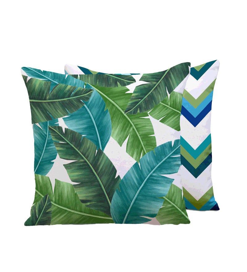 AMAZE ATTIRES | Decorative Printed Cotton Satin Square Cushion Cover Set Of 2 Throw Pillow Covers/Cases For Couch Sofa Home (20 X 20 Inch Or 50Cm X50Cm) Atcu143, Multicolor - Image 2