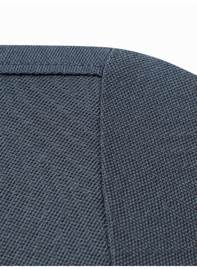 Men polo shirt, jacquard polo, mulberry silk polo shirt, moisture wicking polo, breathable smart casual shirt - Image 5