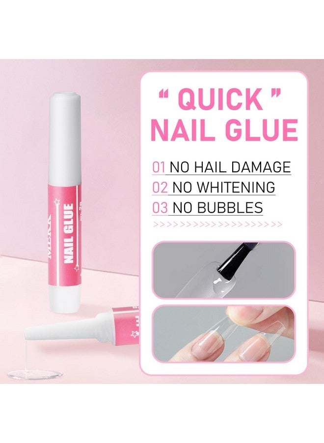 MEKK Nail Glue, Super Strong Nail Glue For Acrylic Nails Long Lasting Professional Nail Tip Glue For Press On Nails Bond For Acrylic Nails Adhesive Nail Glue For False Nail Tips 0.07Oz/Pcs(12Pcs） - Image 3