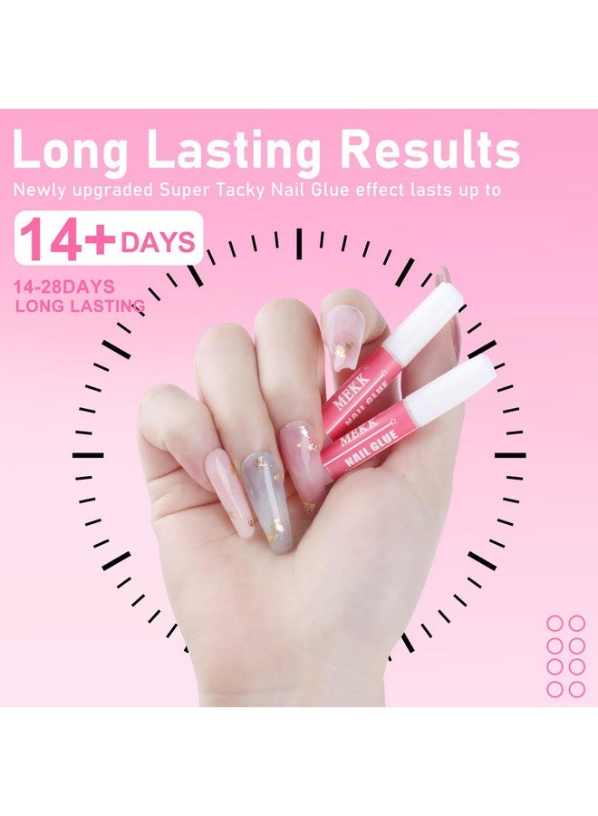 MEKK Nail Glue, Super Strong Nail Glue For Acrylic Nails Long Lasting Professional Nail Tip Glue For Press On Nails Bond For Acrylic Nails Adhesive Nail Glue For False Nail Tips 0.07Oz/Pcs(12Pcs） - Image 5