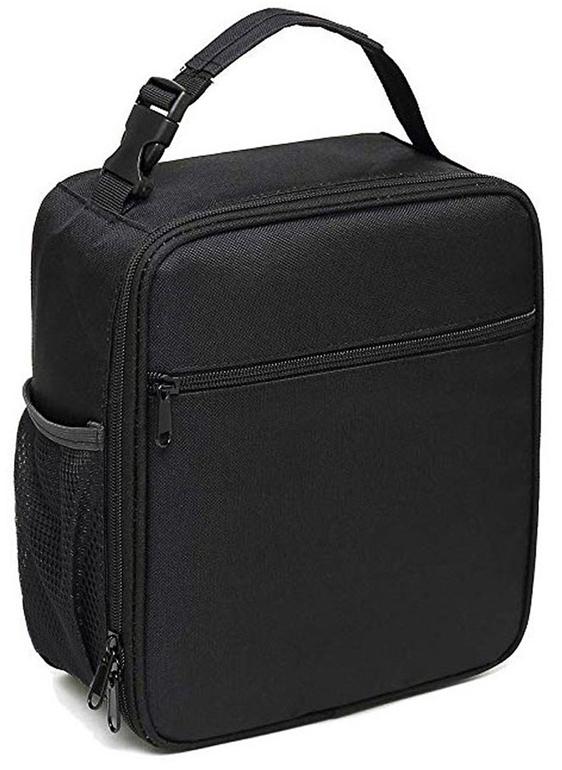 hssentials - Hssentials Lunch Bag Insulated Cooler Bag Compact 6L Lunch Bag for Men Women Office Kids School Adults Work Picnic Travel College Premium Lunch Bag, Black - Image 1