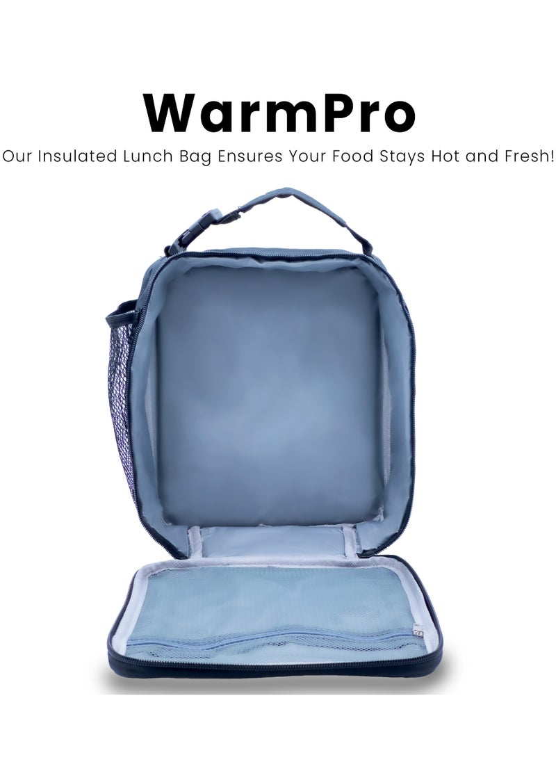 hssentials - Hssentials Lunch Bag Insulated Cooler Bag Compact 6L Lunch Bag for Men Women Office Kids School Adults Work Picnic Travel College Premium Lunch Bag, Black - Image 1