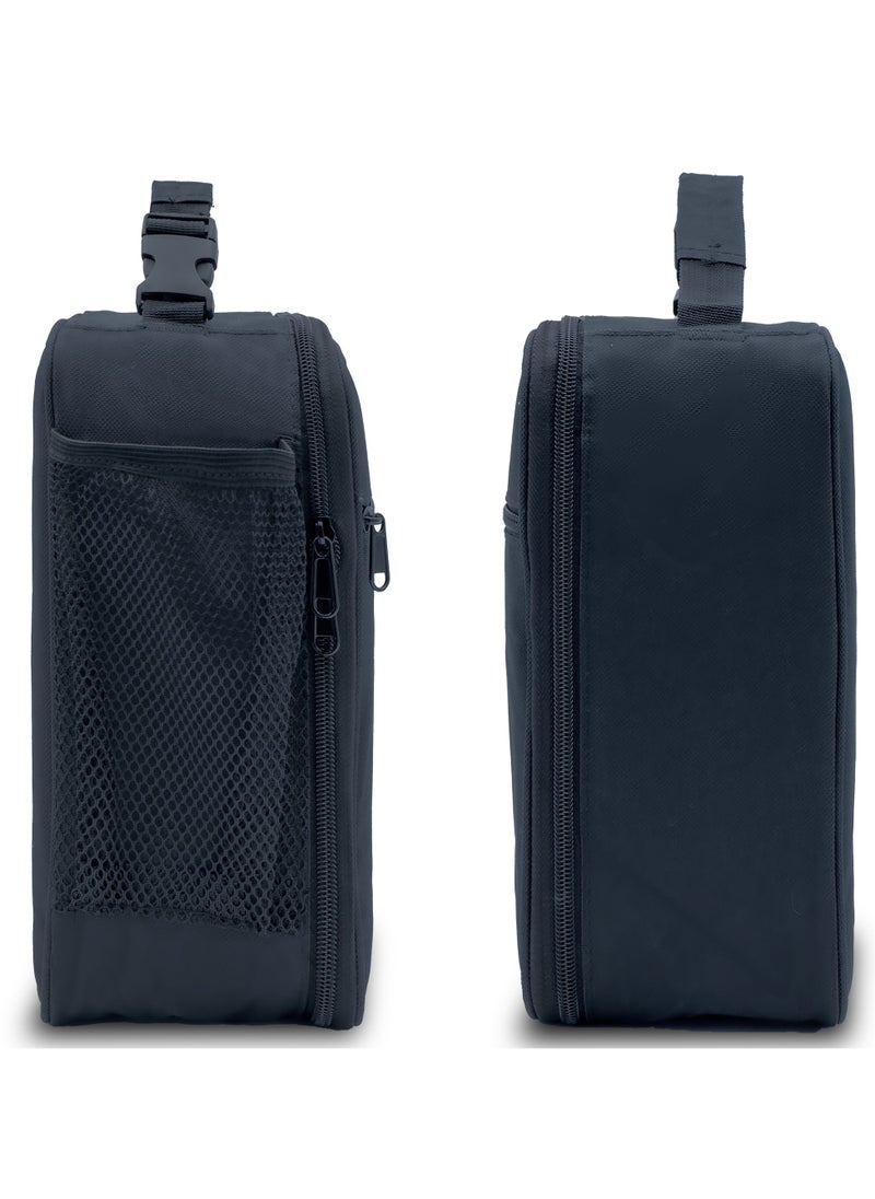 hssentials - Hssentials Lunch Bag Insulated Cooler Bag Compact 6L Lunch Bag for Men Women Office Kids School Adults Work Picnic Travel College Premium Lunch Bag, Black - Image 1
