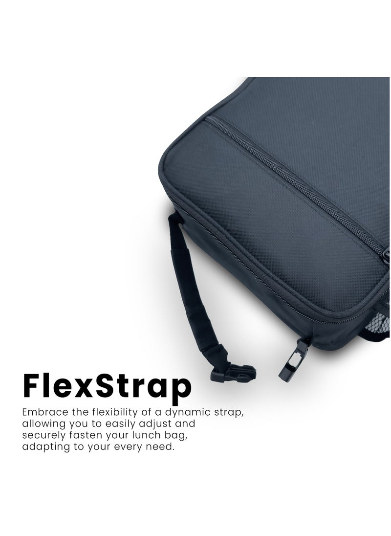 hssentials - Hssentials Lunch Bag Insulated Cooler Bag Compact 6L Lunch Bag for Men Women Office Kids School Adults Work Picnic Travel College Premium Lunch Bag, Black - Image 1