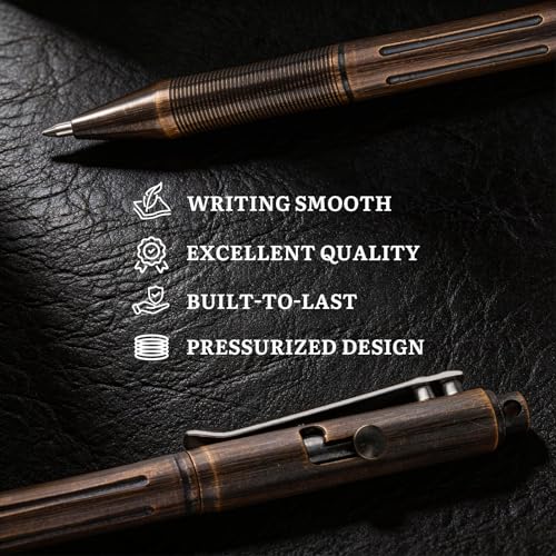 SMOOTHERPRO Titanium Bolt Action Pen Compatible with Pilot G2 Refill Stainless Steel Pocket Clip for EDC Signature Business Writing Journaling Sandblasted Gray(RG340) - Image 3