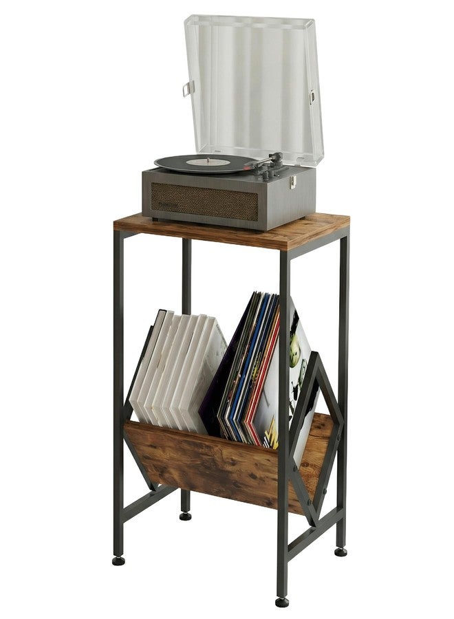 VonDream Record Player Stand with Vinyl Record Storage, Holds 80+ LPs, All-in-One Record Player & Album Storage, Spacious Turntable Stand with Storage - Image 1