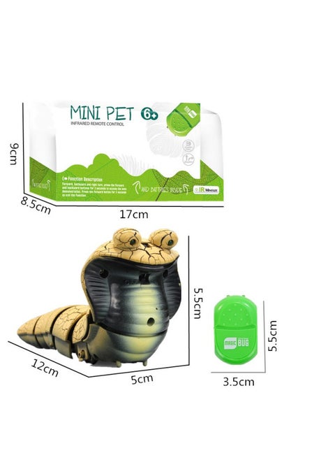 Simulation Remote Control Snake Animal Model Electric Induction Remote Control Cockroach Trick Toy A Generation Of Hair-Color:Remote Control Beige Small Cobra