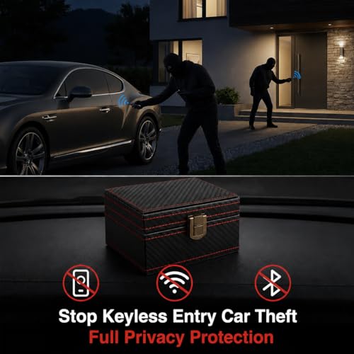 Diyife Faraday Box RFID Box for Car Keys Faraday Key Fob Protector Cage AntiTheft Key Fob Car Key Signal Blocking Shielding Box Gifts For Men 46 x36 x25 - Image 3