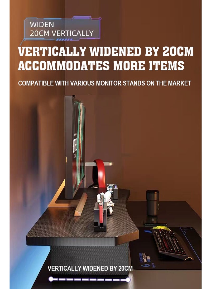 Computer Monitor Riser & Gaming Desk Organizer – Multi‑Purpose Office Desk Storage Shelf, Screen Elevating Stand for PC/Laptop, Fits 15.6–27" Monitors – Size 60×20×10 cm​ - Image 4