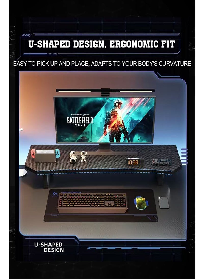 Computer Monitor Riser & Gaming Desk Organizer – Multi‑Purpose Office Desk Storage Shelf, Screen Elevating Stand for PC/Laptop, Fits 15.6–27" Monitors – Size 60×20×10 cm​ - Image 5