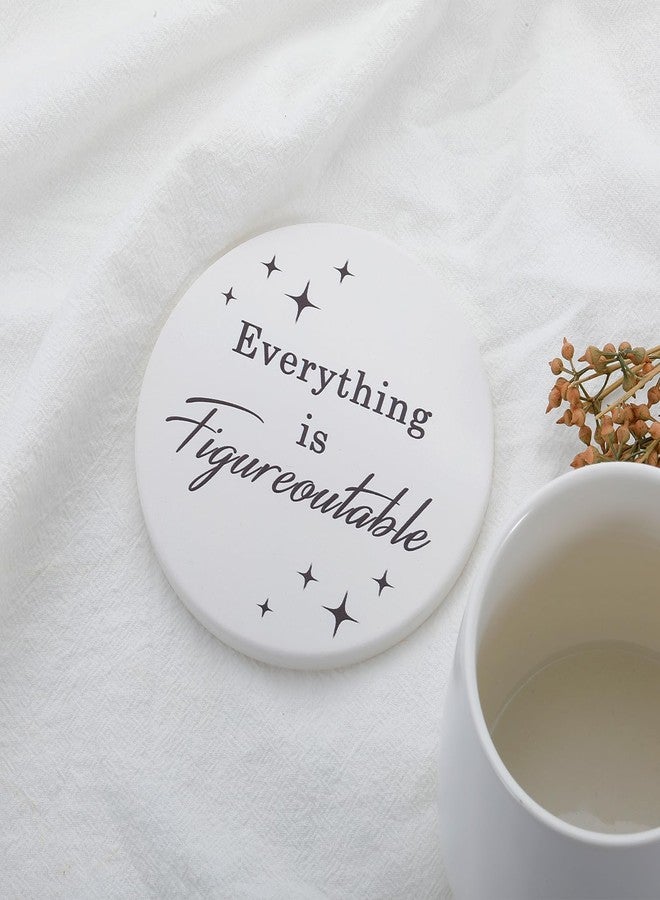 Delujouberst Inspirational Office Desk Coaster for Women, Men - Cute Office Supply for Teachers, Co-worker Gifts - Image 2