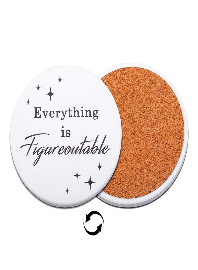 Delujouberst Inspirational Office Desk Coaster for Women, Men - Cute Office Supply for Teachers, Co-worker Gifts - Image 1
