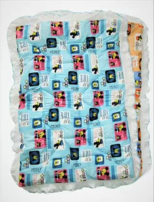 Fashtastic 6 to 12 Months Baby Lacy Muslin Godari, Swaddle Bed, Baby Bedding (Multicolour)(6-12 Months)(Pack of:2) (80 x 60 Centimeters Pack of:2) - Image 1