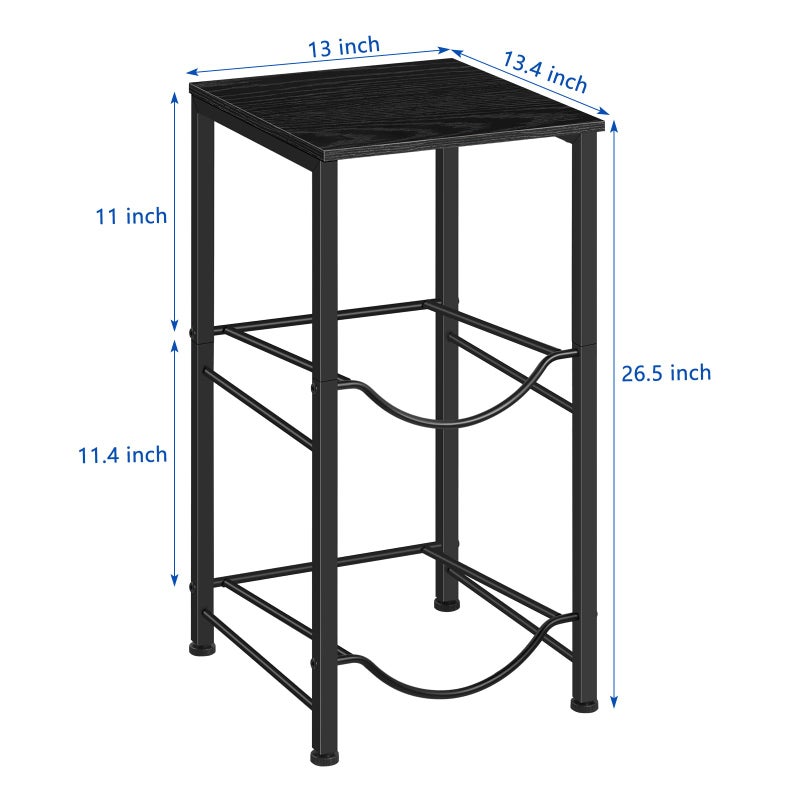 BTY Water Jug Holder 5 Gallon Water Bottle Holder With Top Shelve 2 Tier Water Cooler Storage Rack Heavy Duty Water Dispenser Stand for Kitchen Living Room Office Black - Image 3