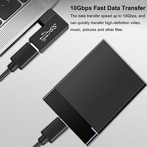 Jadebones 90 Degree USB to USB C Adapter (4 Pack), Vertical Up and Down Angle, Horizontal Left and Right Angle USB A Male to Type C Female Extender Connector - Image 3