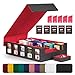 Kabinka Trading Card Storage Box with Commander Display 5Row Deck Case with Removable Lid 3900 Card Deck Box for MTG TCG Sports Card 5 Top Loaders 5 Stoppers 48 Dividers1 Dice Tray Black Red - Image 3