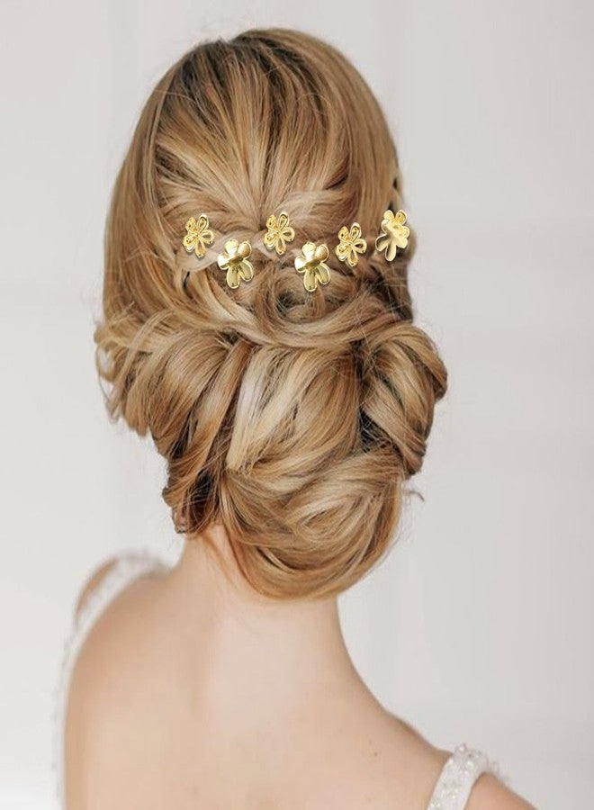 ANBALA 12Pcs Small Hair Clips for Women Girls, 2 Styles Mini Gold Flower Claw Clips, Non-Slip Tiny Gold Hair Accessories for Bangs - Image 5