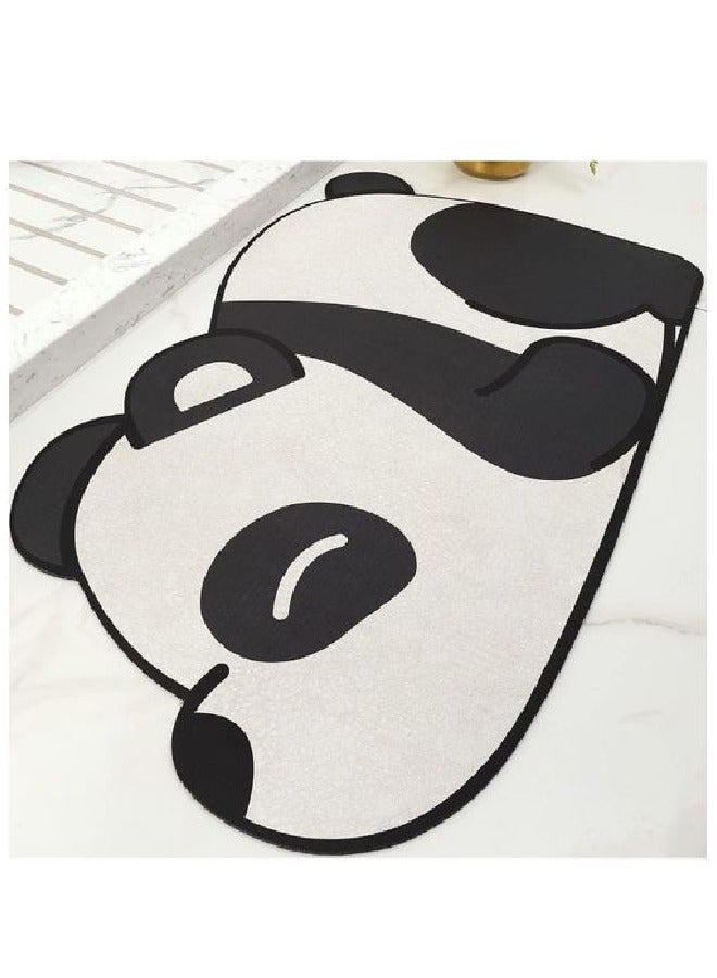 Super Absorbent Anti-Slip Cartoon Mat, For Bathroom And Bedroom, Panda Shape - Image 2