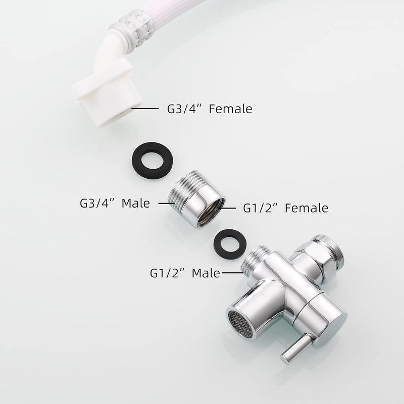 Tecmolog Brass Garden Hose Adapter G1/2 Female to 3/4 Male Connector for Washing Machine and Portable Washer, SBA042 - Image 2