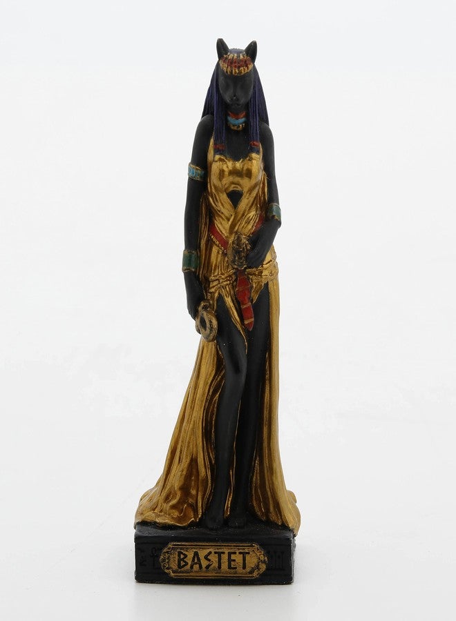 Veronese Design 3 1/2" Tall Egyptian Gods Miniature Collectible Resin Figurine (Bastet, Multicolor) - Image 1