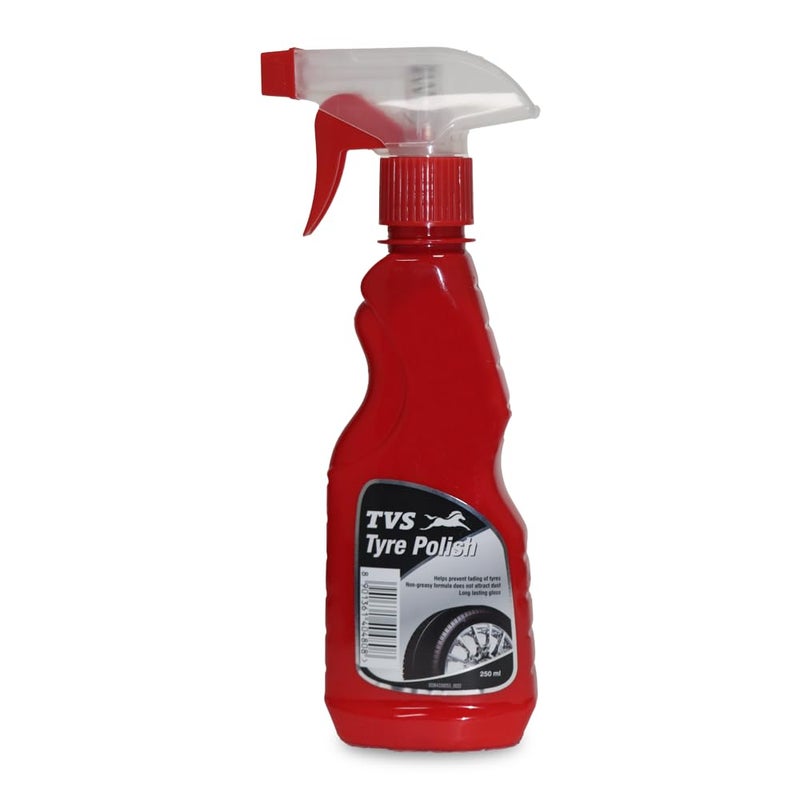 TVS Racing Tyre Polish | Long-Lasting | Gloss for Tyres | Prevents Fading & Cracks | Non-Greasy |Red - Image 1