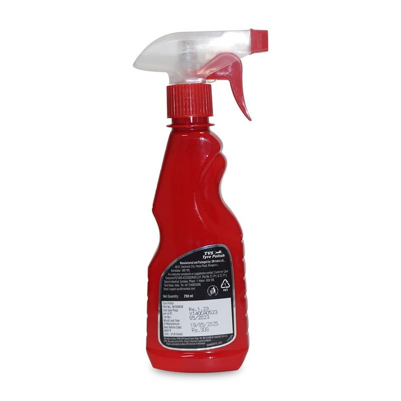 TVS Racing Tyre Polish | Long-Lasting | Gloss for Tyres | Prevents Fading & Cracks | Non-Greasy |Red - Image 4