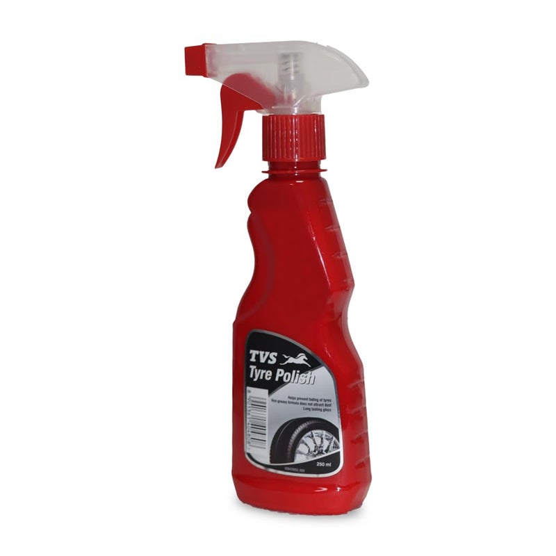 TVS Racing Tyre Polish | Long-Lasting | Gloss for Tyres | Prevents Fading & Cracks | Non-Greasy |Red - Image 3