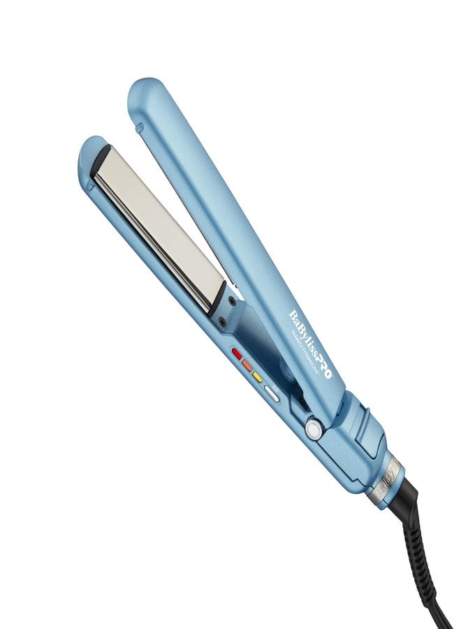 بيبي ليس برو مكواة الشعر المسطحة BaBylissPRO Nano Titanium 1" المدمجة فائقة النحافة - Image 1