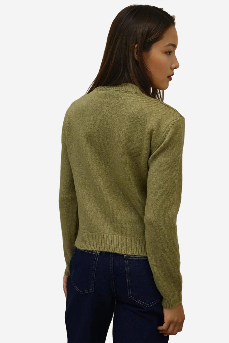 HICCUP Crew Neck Knitwear Soft Touch Cardigan - Image 4