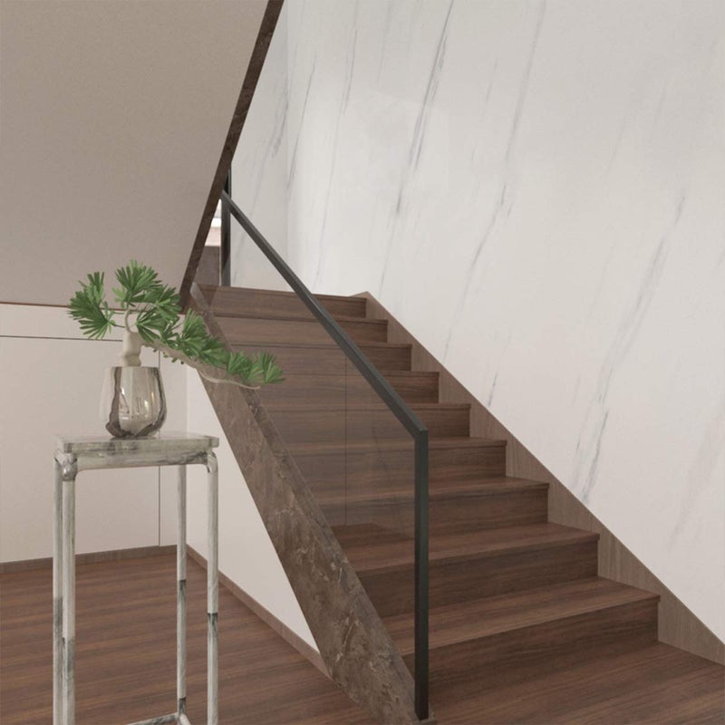 BAYYA Extra Wide Marble Granite Peel and Stick Wallpaper Ivory White 31.5x157inch Smooth Light Countertop Contact Paper for Kitchen Bathroom Self-Adhesive Waterproof Marble Wall Paper Roll Vinyl Wrap - Image 5