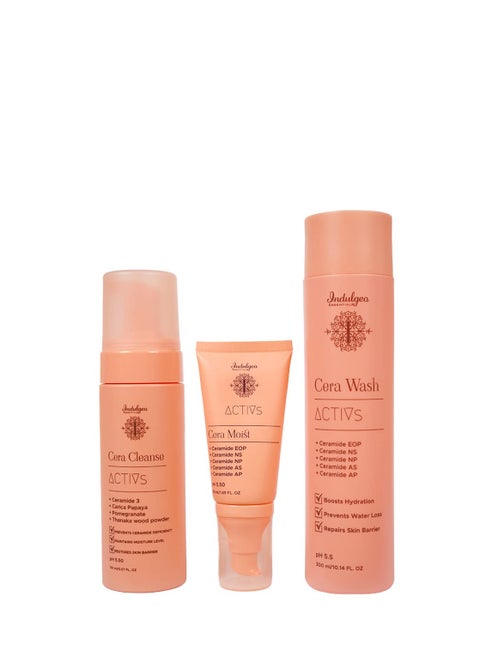 Indulgeo Essentials Moist 50ml Wash 300ml and Cleanser 50ml For All Skin Types
