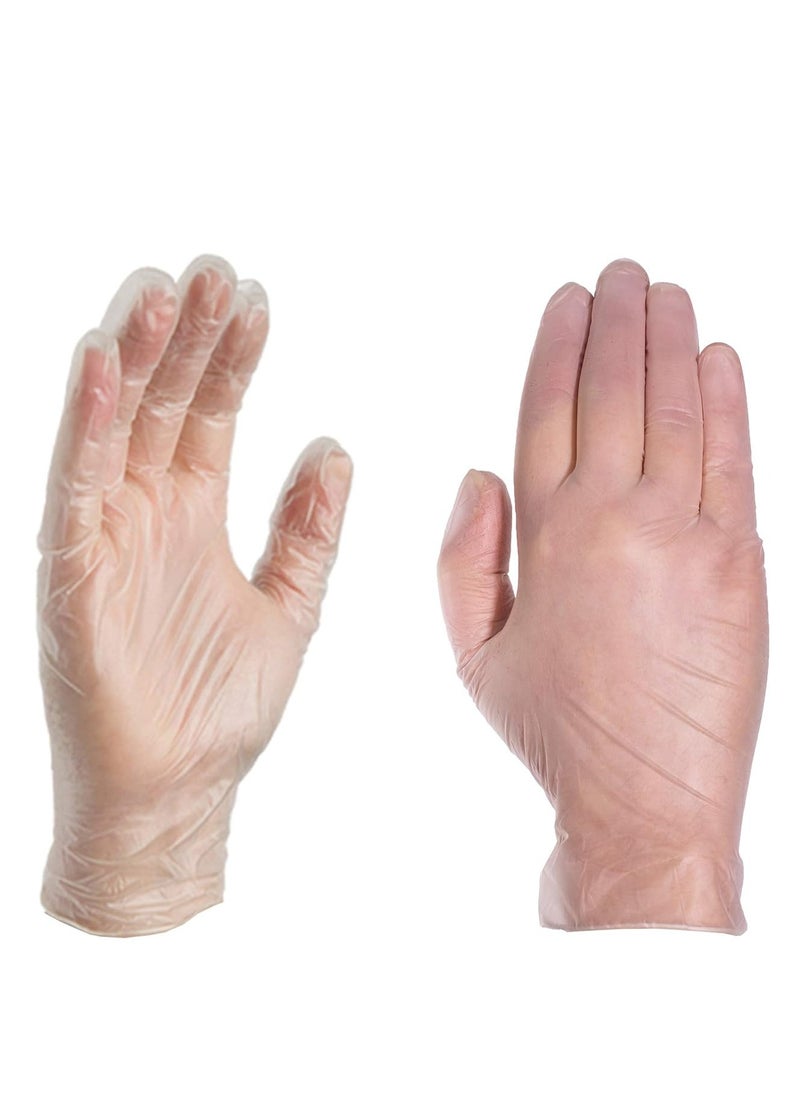 SKP Plastic Vinyl Gloves Transparent Medium Size (70 pcs)  - Image 1