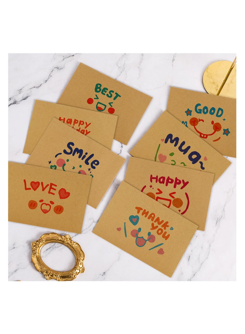 SYOSI 48Pcs Writing Letters Kawaii Emoticons Stationery Paper and Envelopes Set with 32Pcs Letter Paper 16Pcs Envelopes Vintage Stationery Paper Lined for Office School Supplies - Image 3