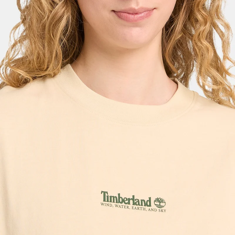 Timberland Beige Men's Logo T-Shirt for Men | Best Price UAE