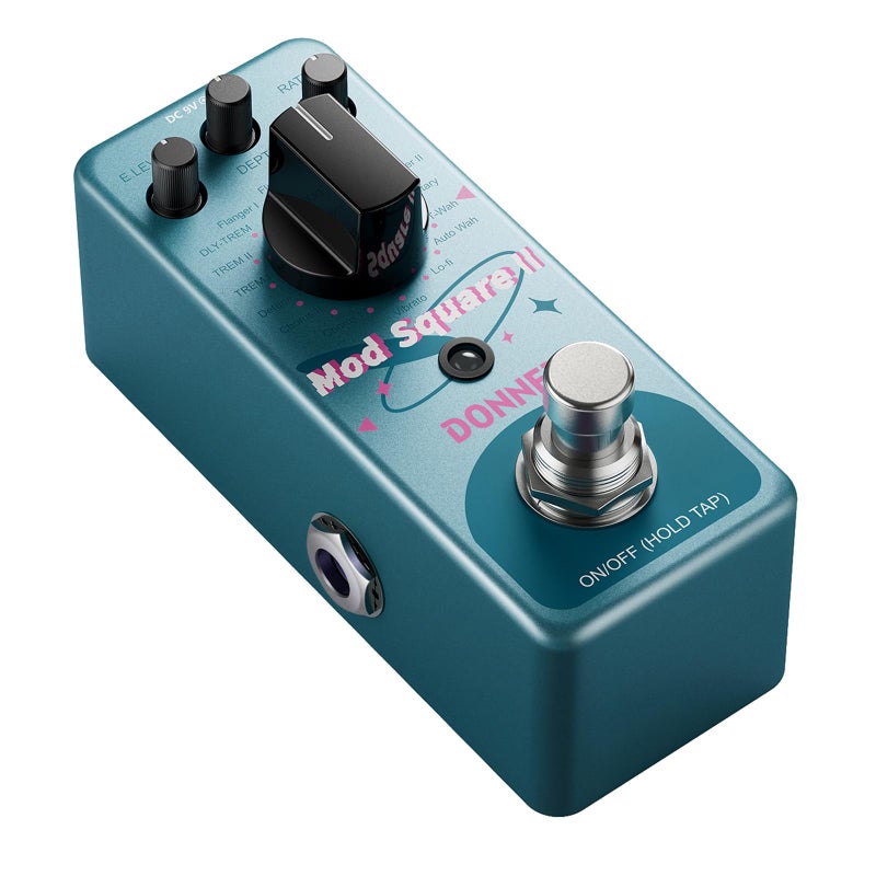Donner Modulation Pedal - Mod Square â…¡ for Electric Guitar Pedal Boards, 16 Effects Chorus Phaser Tremolo Flanger Rotary Vibrato Wah Lo-fi Detune 16 Modulation Modes, True Bypass - Image 1