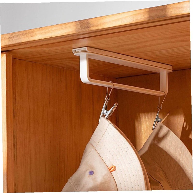 Self Adhesive Sliding Towel Bar with Storage Rack No Drilling Wall-Mount Holder for Towels Slippers and Kitchen Utensils Modern White Bathroom and Kitchen Organizer - Image 4