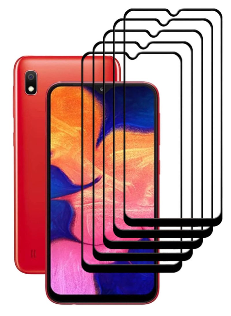 ACLIX 5 Pieces Antistatic ESD Dustproof Premium Quality High Definition Tempered Glass Screen Protector Designed For Samsung Galaxy A10 - Image 1