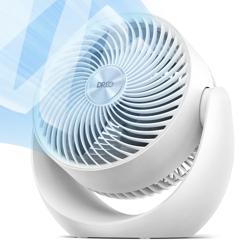 Dreo Fan for Bedroom, Table Air Circulator for Whole Room, 11 Inch, 40ft Strong Airflow, 120Â° Adjustable Tilt, 28db Low Noise, Quiet, 3 Speeds, 2025 New Desk Fan for Office, Kitchen, Home - Image 1
